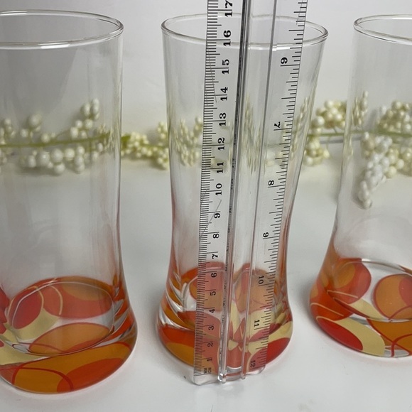 Retro Groovy Vintage  (Set of 4) High Ball Glasses - Picture 10 of 13
